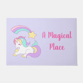 Een magische plek Slapen Eenhoorn & Shooting Star Deurmat