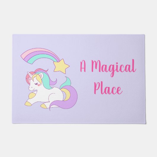 Een magische plek Slapen Eenhoorn & Shooting Star Deurmat (Voorkant)