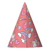 Een magische regenboog eenhoorn Gelukkig Verjaarda Feesthoedjes (Achterkant)