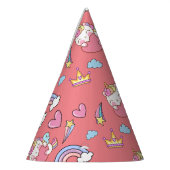 Een magische regenboog eenhoorn Gelukkig Verjaarda Feesthoedjes (Links)