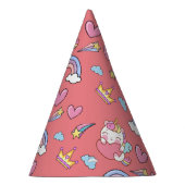 Een magische regenboog eenhoorn Gelukkig Verjaarda Feesthoedjes (Rechts)