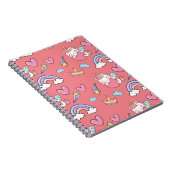 Een magische regenboog eenhoorn Gelukkig Verjaarda Notitieboek (Rechterzijde)