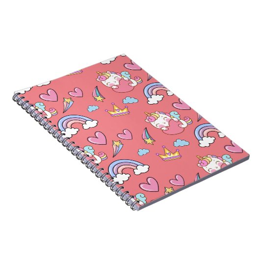 Een magische regenboog eenhoorn Gelukkig Verjaarda Notitieboek (Rechterzijde)