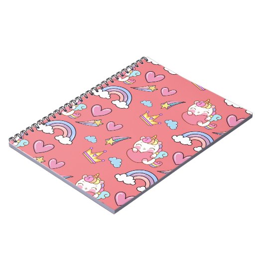 Een magische regenboog eenhoorn Gelukkig Verjaarda Notitieboek (Linkerzijde)