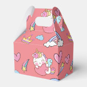 Een magische regenboog eenhoorn patroon verjaardag bedankdoosjes (Achterkant)