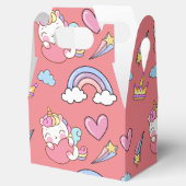 Een magische regenboog eenhoorn patroon verjaardag bedankdoosjes (Geopend)