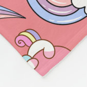 Een magische regenboog eenhoorn patroon verjaardag fleece deken (Hoek)
