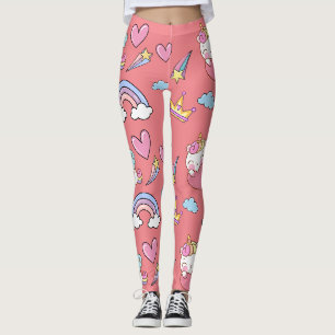 Een magische regenboog eenhoorn patroon verjaardag leggings