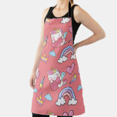 Een magische regenboog eenhoorn patroon verjaardag schort (Insitu)