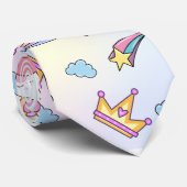 Een magische regenboog eenhoorn patroon verjaardag stropdas (Opgerold)