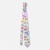 Een magische regenboog eenhoorn patroon verjaardag stropdas (Achterkant)