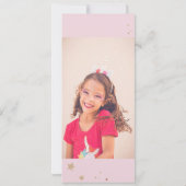 Een Magische Unicorn en een Regenboogdag Partij Ui Kaart (Achterkant)