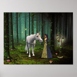 Een magische vergadering - Unicorn Fantasy Art Pri Poster