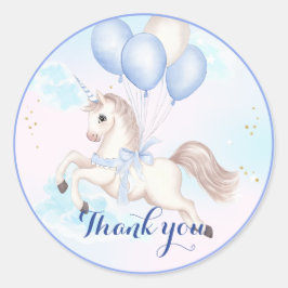 Een magische verjaardag met een eenhoorn ronde sticker