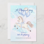 Een magische verjaardag met een uitnodiging voor e (Voorkant)