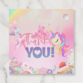 Een magische viering Unicorn Candyland Bedankjes Labels (Achterkant)