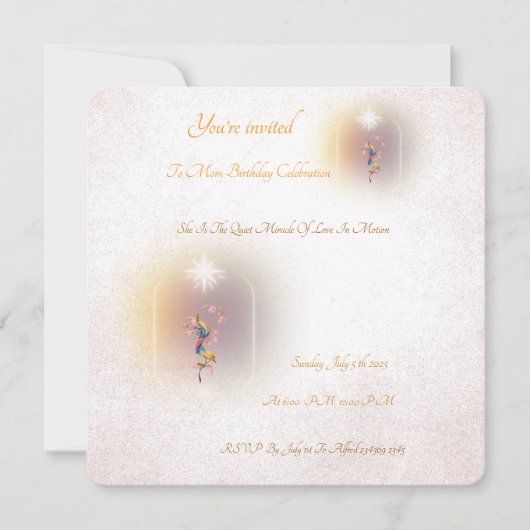 Een magische viering van de verjaardag van moeder kaart (Voorkant)