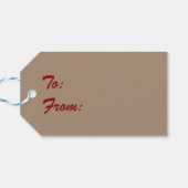 Een magische winter wonderland kersttrein cadeaulabel (Achterkant Horizontaal)