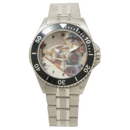 Een magische winter wonderland kersttrein horloge