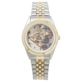 Een magische winter wonderland kersttrein horloge