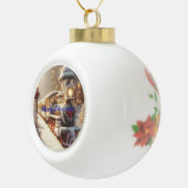 Een magische winter wonderland kersttrein keramische bal ornament (Rechts)