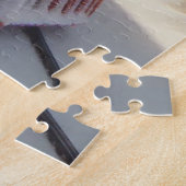 Een magische winter wonderland kersttrein legpuzzel (Zijkant)