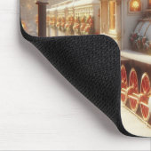 Een magische winter wonderland kersttrein muismat (Hoek)