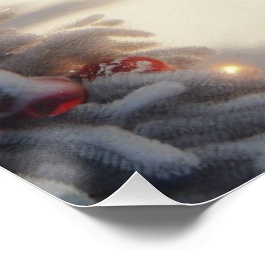 Een magische winter wonderland kersttrein perfect poster (Hoek)