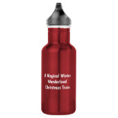 Een magische winter wonderland kersttrein waterfles  (Rechts)