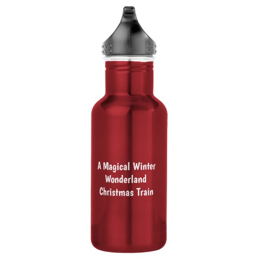Een magische winter wonderland kersttrein waterfles  (Rechts)