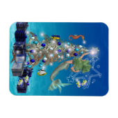 Een Magische Zeemeermin Kerstmis. Magneet (Horizontaal)