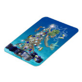 Een Magische Zeemeermin Kerstmis. Magneet (Linkerzijde)