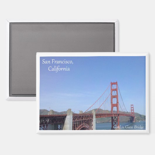 Een magneet van de Golden Gate Bridge in San Franc (Voorkant / Achterkant)