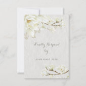 Een Magnolia Aidmiddags bruiloft RSVP Kaartje (Voorkant)