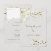 Een Magnolia Aidmiddags bruiloft RSVP Kaartje (Voorkant / Achterkant)