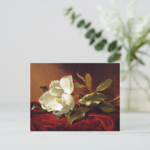 Een magnolia op rode fluweel, beroemd schilderij briefkaart