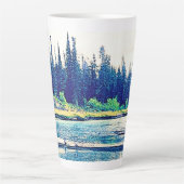 Een Majestic Canadees Wilderness Forest. Bestel nu Latte Mok (Voorkant)