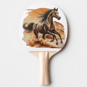 een majestueus Arabisch paard rennen Tafeltennisbatje