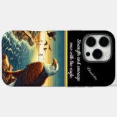 Een majestueuze adelaar kijkt uit over een zonsond Case-Mate iPhone case (Achterkant (horizontaal))