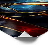 Een majestueuze hengst - AI on the Move Perfect Poster (Hoek)