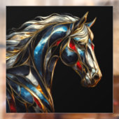 Een majestueuze hengstenvenster vastklampen raamsticker (Vel 2)