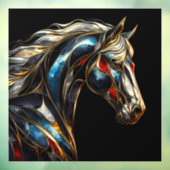 Een majestueuze hengstenvenster vastklampen raamsticker (Vel 3)