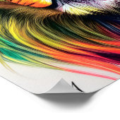 Een majestueuze kleurrijke leeuw poster (Hoek)