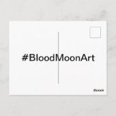 Een majestueuze leeuw onder de bloedmaan. briefkaart (Achterkant)