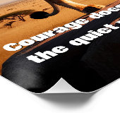 Een majestueuze Lion Courage citeert motivatie Perfect Poster (Hoek)