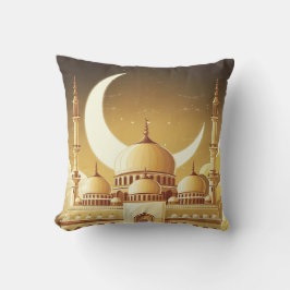 Een majestueuze moskee onder de maansikkel kussen