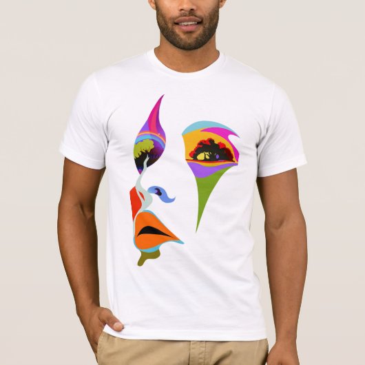 Een majestueuze regenboog strekt zich uit over de  t-shirt (Voorkant)