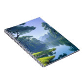 Een majestueuze rivier omgeven door een groen bos notitieboek (Rechterzijde)