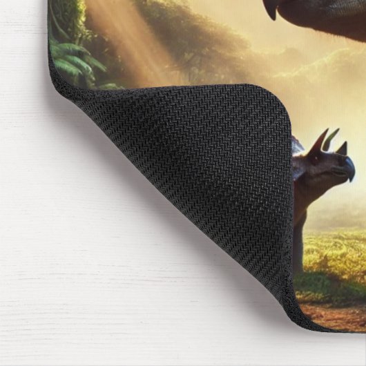 Een majestueuze volwassen Triceratops Muismat (Hoek)