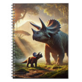 Een majestueuze volwassen Triceratops Notitieboek (Voorkant)